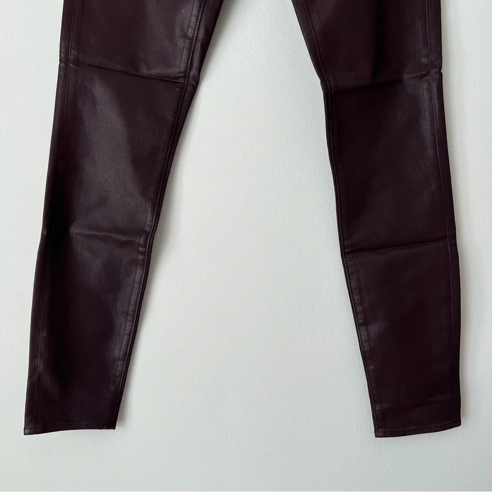 Articles of Society Hilary Burgundy High Rise Coated Skinny Jeans